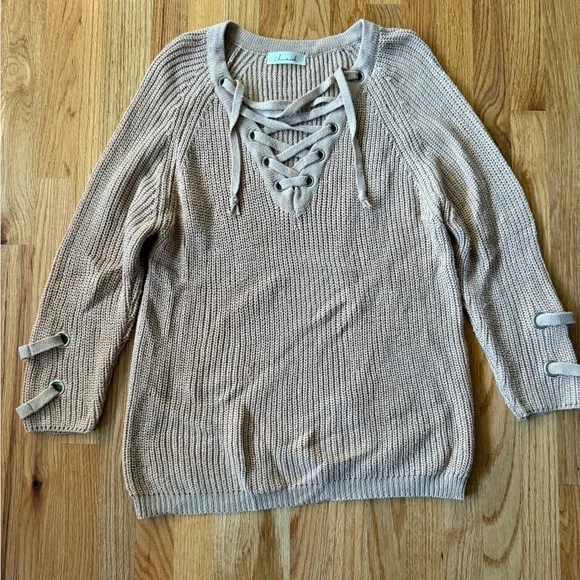 Chicwish Women's Beige Sweater dress - Picture 3 of 5